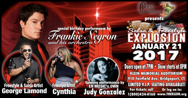Coqui Productions Presents Salsa/Freestyle Explosion Featuring Frankie Negron at the Klein